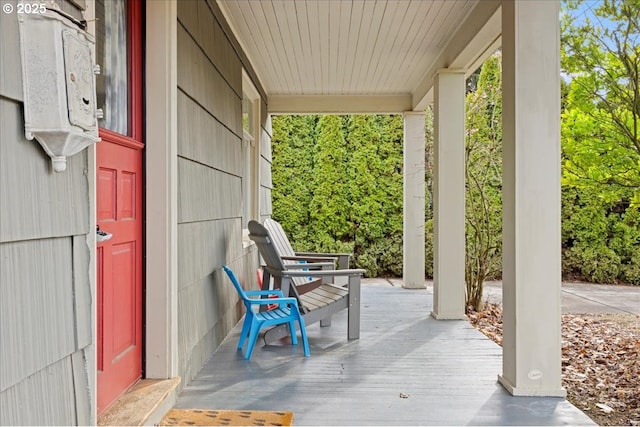 view of patio / terrace with covered porch