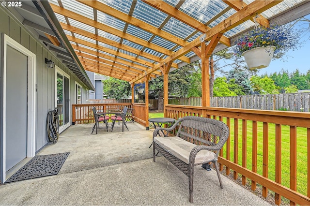 617 NW Fariss Rd, Gresham, OR 97030 - view of patio / terrace with a pergola and outdoor dining area