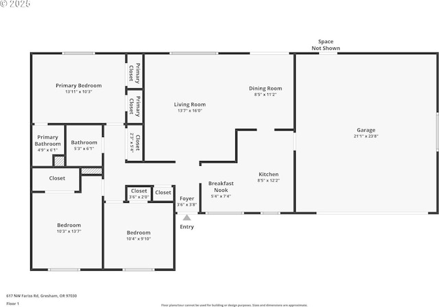 617 NW Fariss Rd, Gresham, OR 97030 - room layout