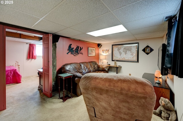 589 NW 3rd Ave, Canby, OR 97013 - carpeted living area with a drop ceiling