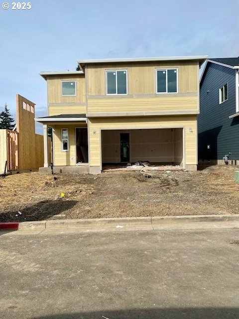 view of front of house with an attached garage