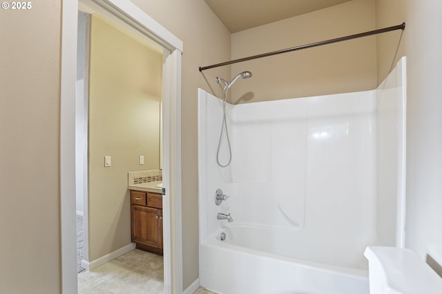 1455 NE Cooper Ln, Estacada, OR 97023 - full bath with baseboards, vanity, and shower / bath combination