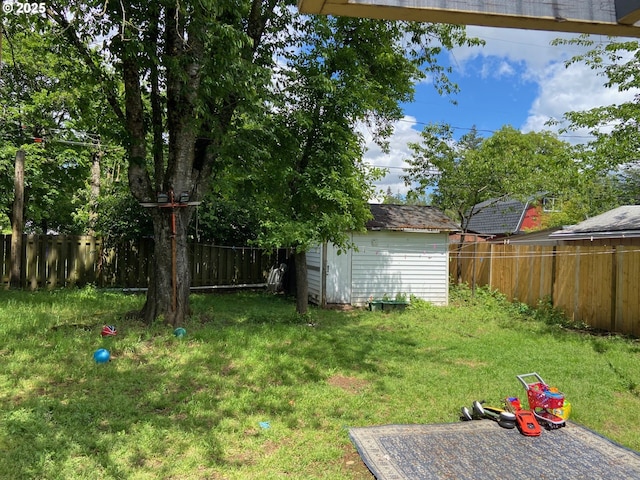 14407 SE Stephens St, Portland, OR 97233 - fenced backyard featuring a shed