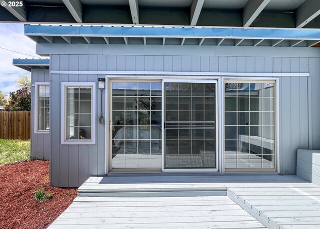 1214 NE Loper Ave, Prineville, OR 97754 - property entrance featuring fence and a wooden deck