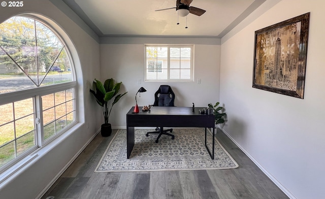 1214 NE Loper Ave, Prineville, OR 97754 - office space featuring wood finished floors, healthy amount of natural light, and ceiling fan