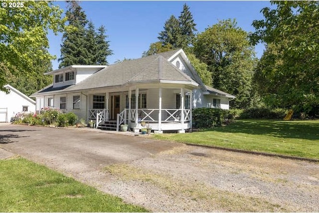 22885 S Tendril Ln, West Linn, OR 97068 - view of front of home with a porch and a front lawn