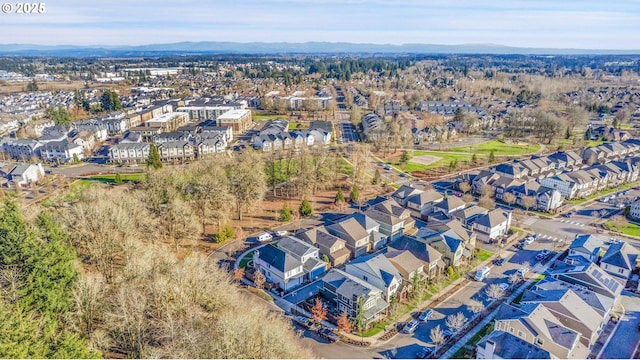 drone / aerial view with a residential view