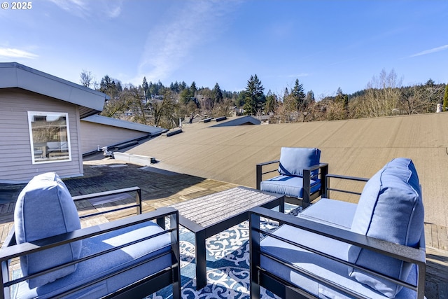 view of patio with an outdoor hangout area