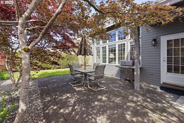 view of patio / terrace featuring outdoor dining space