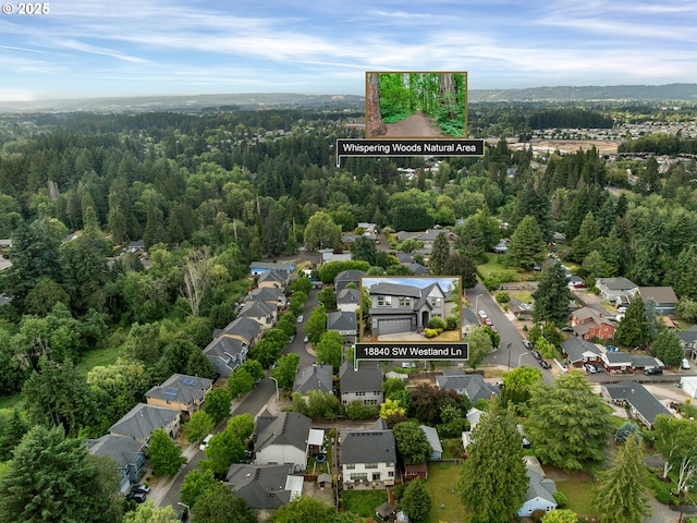 18840 SW Westland Ln, Beaverton, OR 97003 - aerial view of residential area featuring a forest