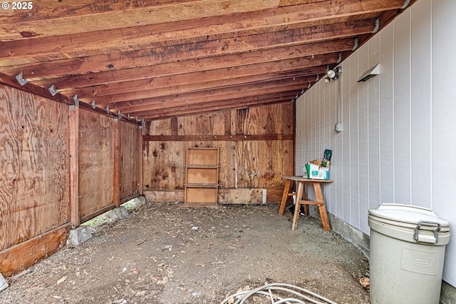 view of storage room