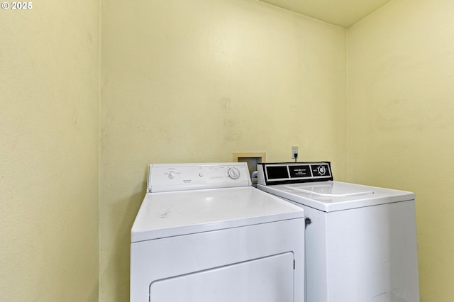 laundry area featuring separate washer and dryer