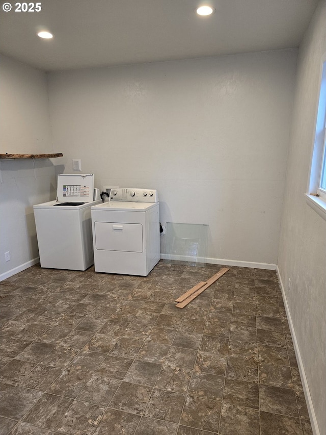 laundry area featuring washer and clothes dryer