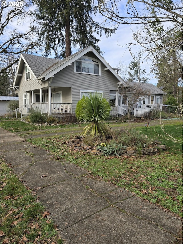 exterior space featuring covered porch