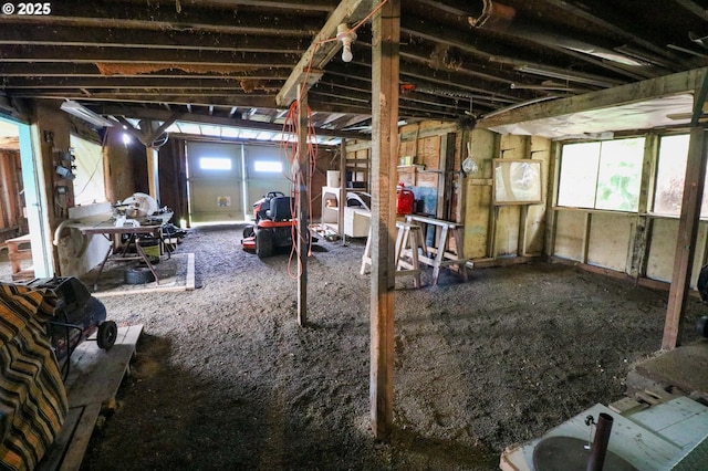 basement with a wealth of natural light