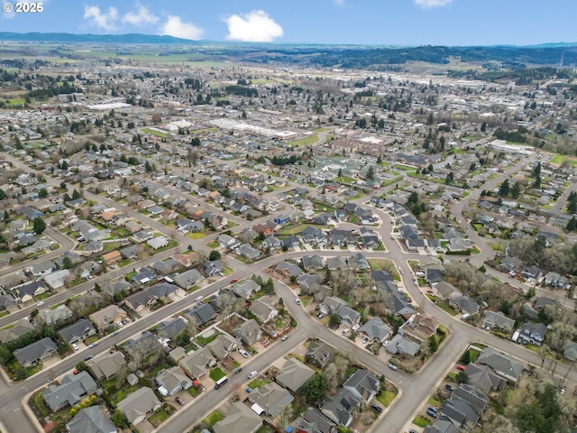 bird's eye view with a residential view