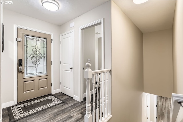 entrance foyer with dark wood-type flooring