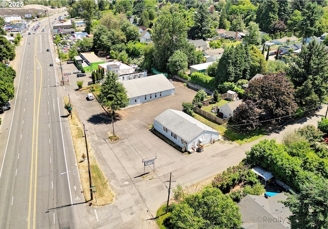 5740 NE Lombard St, Portland, OR 97218 - aerial perspective of suburban area with a tree filled landscape