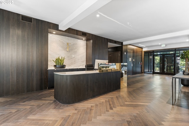 reception area with french doors