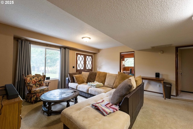 5383 Sunshine Rd, Roseburg, OR 97470 - living room featuring light carpet and a textured ceiling