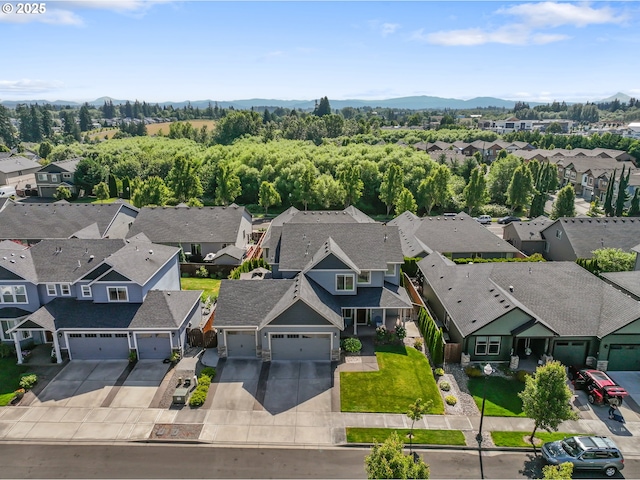 132 N 39th Ct, Ridgefield, WA 98642 - aerial view of residential area with a mountainous background