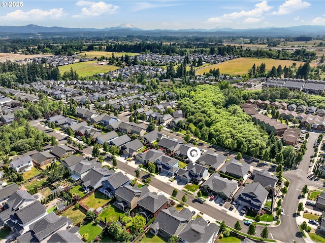 132 N 39th Ct, Ridgefield, WA 98642 - aerial view of property's location with mountains and nearby suburban area