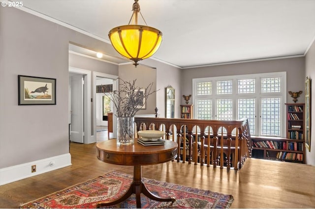 1965 SW Montgomery Pl, Portland, OR 97201 - dining area with wood finished floors, crown molding, and baseboards