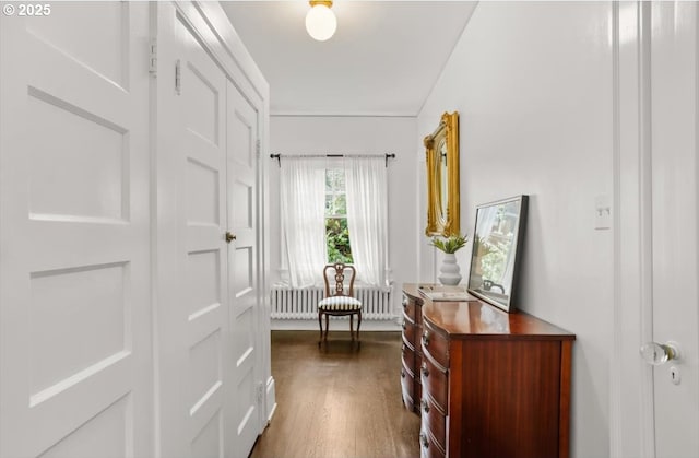 1965 SW Montgomery Pl, Portland, OR 97201 - hall with radiator and dark wood-style floors