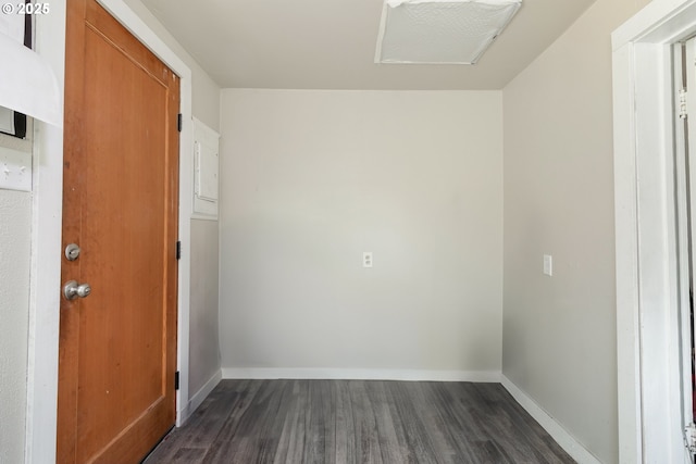 interior space featuring dark hardwood / wood-style flooring