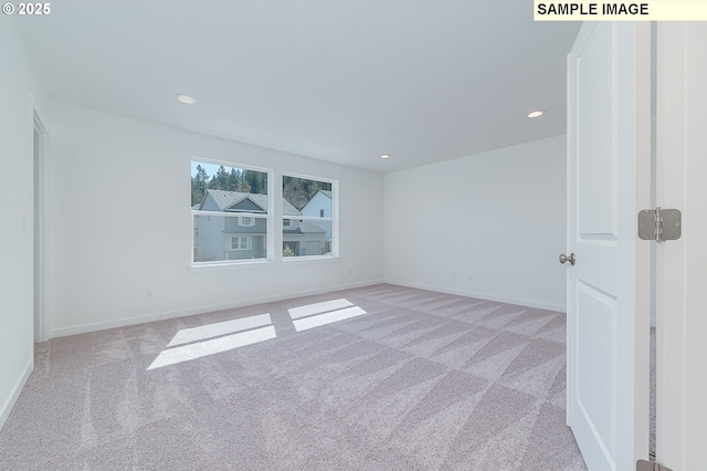 1496 NE Josephine Ct Unit 181, Estacada, OR 97023 - unfurnished room with light colored carpet, recessed lighting, and baseboards