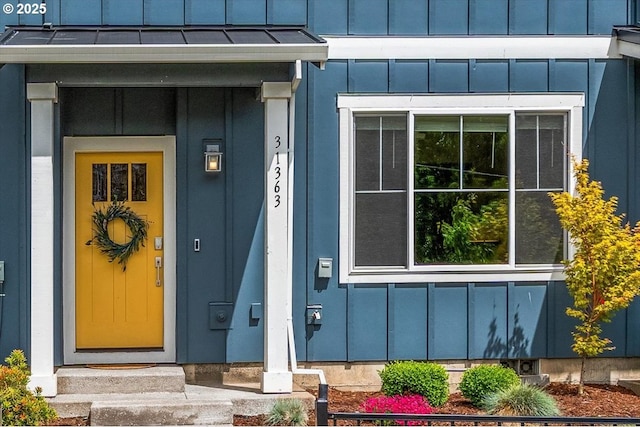 31363 NW N Ave, North Plains, OR 97133 - view of exterior entry featuring board and batten siding