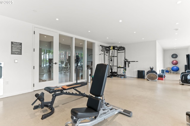 1150 NW Quimby St Unit 442, Portland, OR 97209 - workout area with recessed lighting