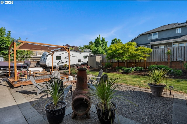 view of patio / terrace with fence