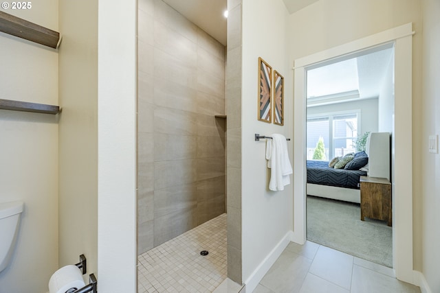 91209 N Coleman St, Eugene, OR 97408 - full bathroom with walk in shower, ensuite bathroom, and tile patterned floors