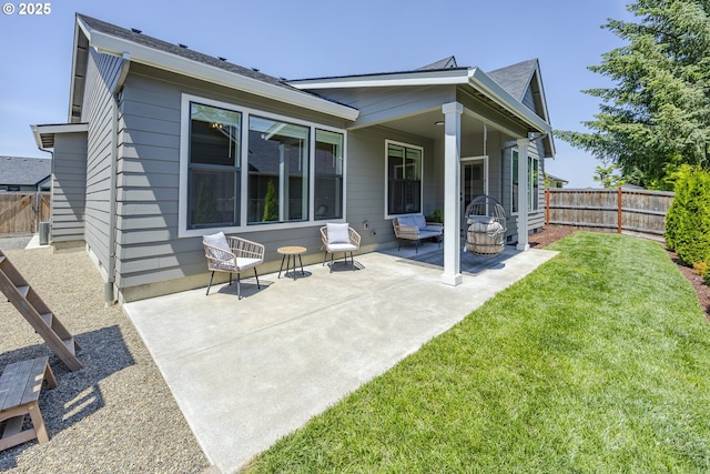 91209 N Coleman St, Eugene, OR 97408 - back of house featuring a patio and a fenced backyard