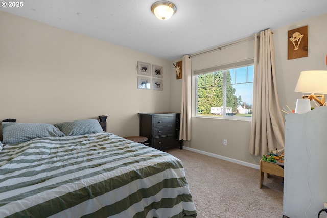 bedroom with carpet