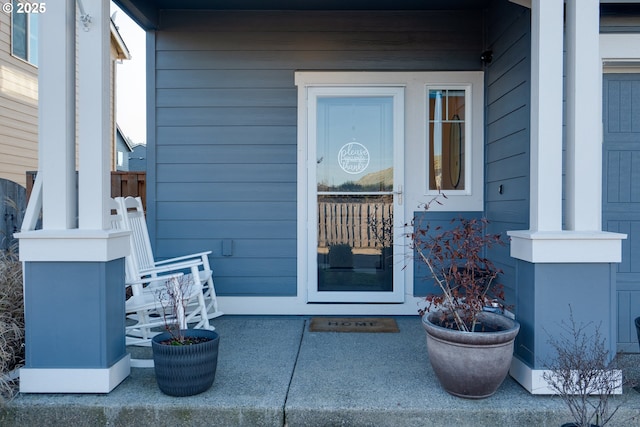 view of doorway to property