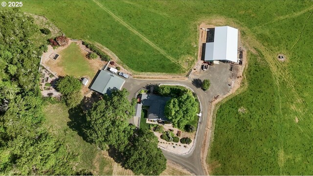 aerial view of sparsely populated area