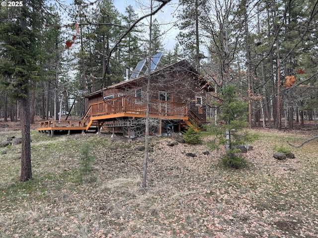 118 Noble Fir, Goldendale, WA 98620 - rear view of house featuring a deck and stairs