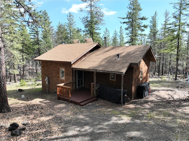 118 Noble Fir, Goldendale, WA 98620 - back of house with a shingled roof and a deck