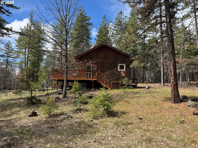 118 Noble Fir, Goldendale, WA 98620 - view of side of home featuring a wooden deck