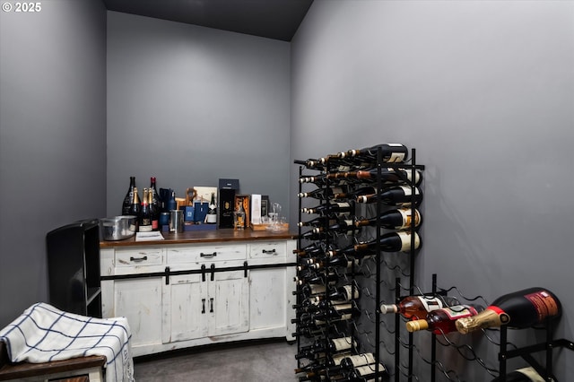 view of wine room