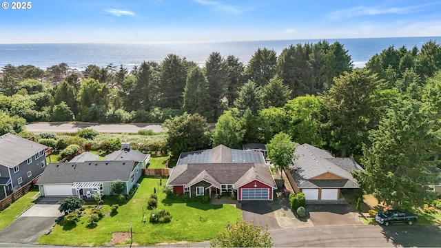 3664 W Chinook Ave, Cannon Beach, OR 97110 - view from above of property featuring a nearby body of water