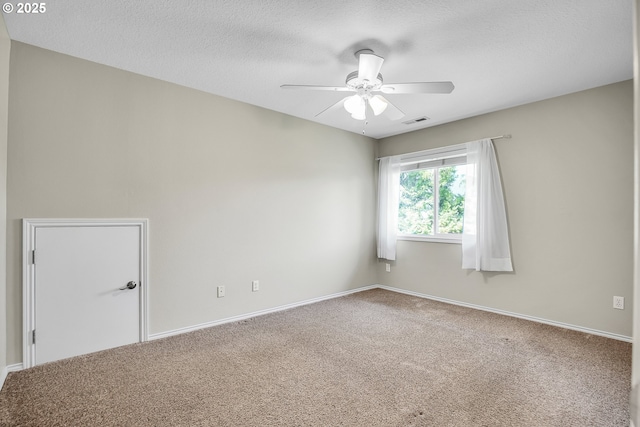 23836 SW Warbler Pl, Sherwood, OR 97140 - carpeted spare room with a ceiling fan, baseboards, and a textured ceiling