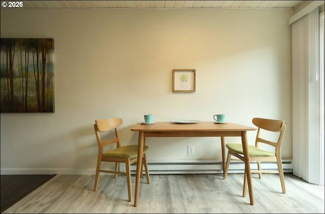 interior space featuring wooden ceiling and light wood-type flooring