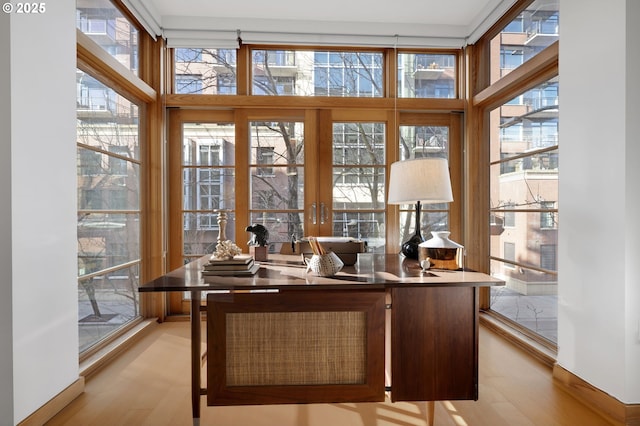 sunroom with a healthy amount of sunlight