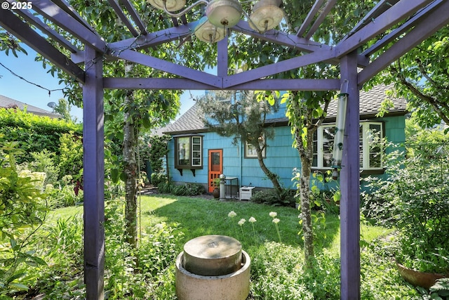 2804 NE 46th Ave, Portland, OR 97213 - view of green lawn with a pergola