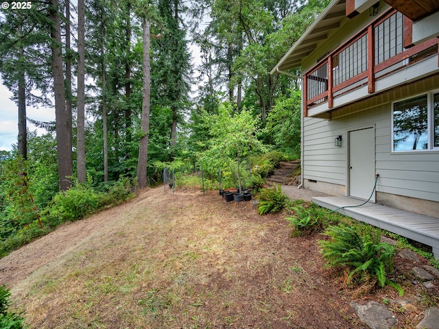 2830 Capital Dr, Eugene, OR 97403 - view of yard with a deck and a balcony