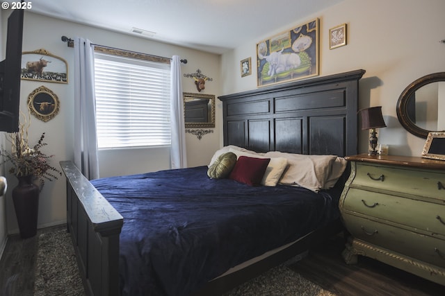 bedroom with visible vents