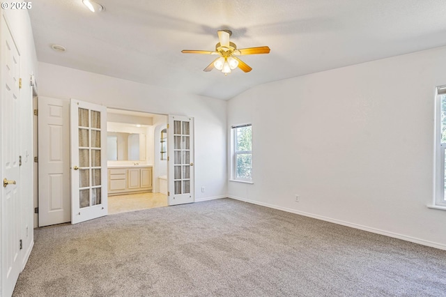 9341 N Pier Park Pl, Portland, OR 97203 - carpeted empty room featuring french doors and a ceiling fan